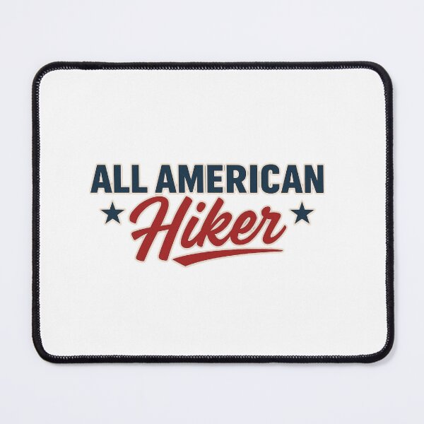 Artikelvorschau, All American Hiker – Mutiges patriotisches Wander- und Camping-Textdesign entworfen und verkauft von Free Soul Designs.