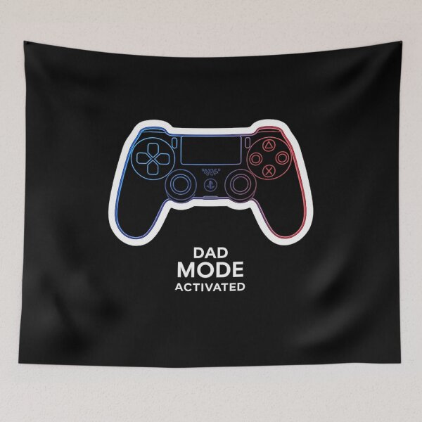 Item preview, Minimalist Gamer Dad Controller | Dad Mode Activated Neon Design designed and sold by Chroma Myst.