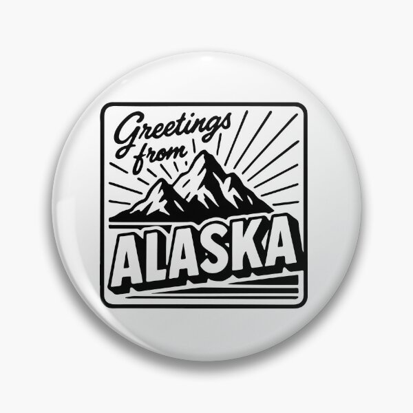 Item preview, Greetings from Alaska – Retro Mountain Postcard Design designed and sold by Kathryn Creates.