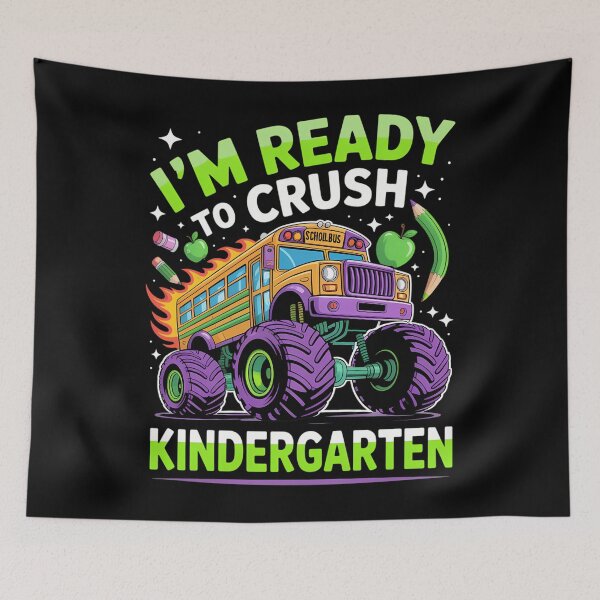 Item preview, I'm Ready To Crush Kindergarten Monster Truck Boys designed and sold by Sunset4Bones.