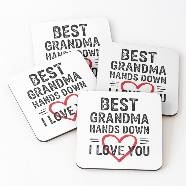Item preview, Best Grandma Hands Down Handprint Grandparents Day designed and sold by BakeryDozen.