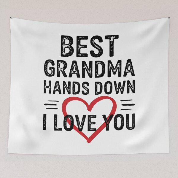 Item preview, Best Grandma Hands Down Handprint Grandparents Day designed and sold by BakeryDozen.