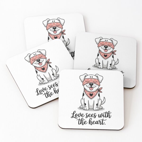 Item preview, Love Sees With the Heart – Blind Dog Special Pet Art designed and sold by WGBTee.