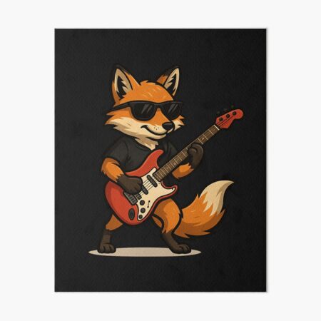 Item preview, Cool Guitar Fox – Rocking Electric Guitar with Sunglasses designed and sold by ColorSplash123.