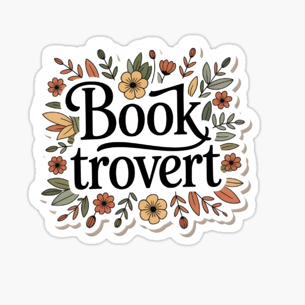 Item preview, "Booktrovert" text design for book lovers and fanfics simple and aesthetic . designed and sold by flutterfinds.
