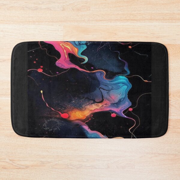 Item preview, vibrant colors in dark space colorful artwork designed and sold by NivyasArtistry.
