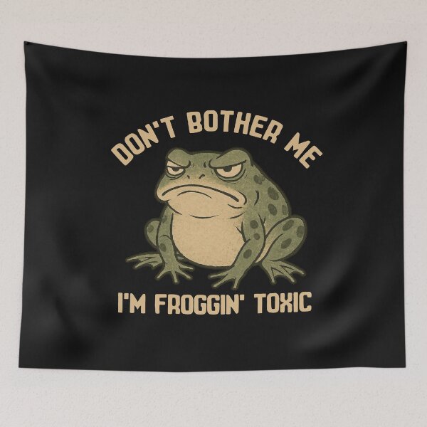 Item preview, Don't Bother Me I'm Froggin' Funny Grumpy Frog designed and sold by alenaz.