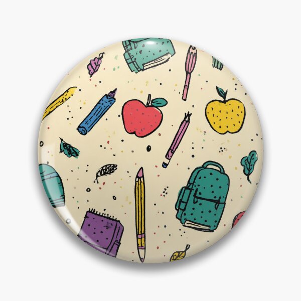 Item preview, Fun School Supplies and Doodles Pattern designed and sold by MidArtForge.
