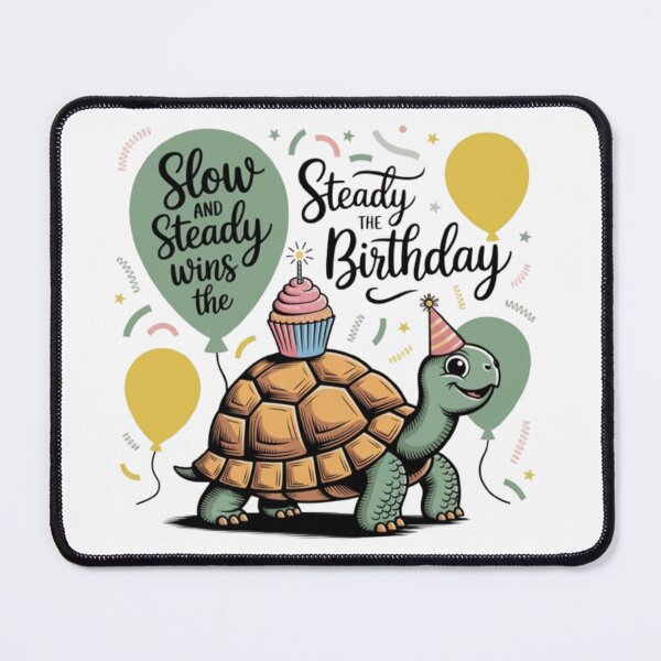 Item preview, Slow and Steady Wins the Birthday – Tortoise Party Art designed and sold by WGBTee.