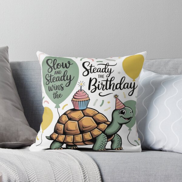 Item preview, Slow and Steady Wins the Birthday – Tortoise Party Art designed and sold by WGBTee.