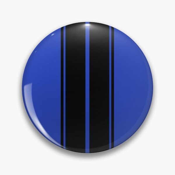 Item preview, Dual Racing Stripes 2 Outer Pinstripes (Black - Blue) designed and sold by Racing Stripes Only.