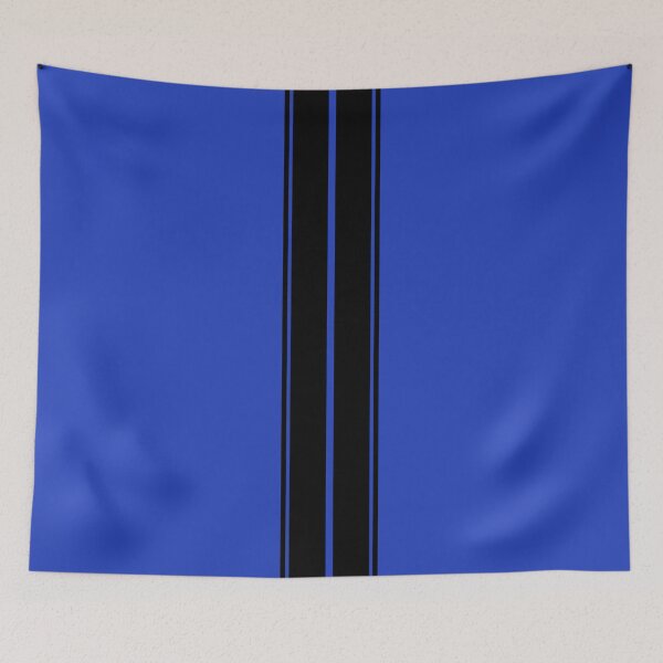 Item preview, Dual Racing Stripes 2 Outer Pinstripes (Black - Blue) designed and sold by Racing Stripes Only.