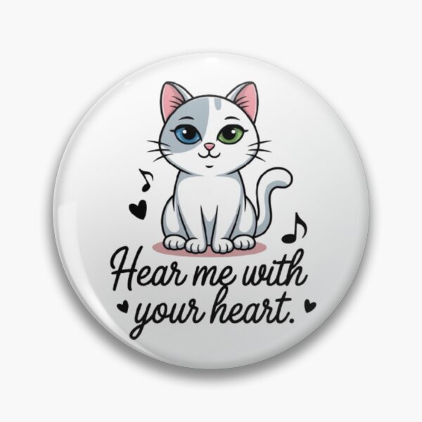 Item preview, Hear Me With Your Heart – Deaf Cat Inspiring Pet Design designed and sold by WGBTee.