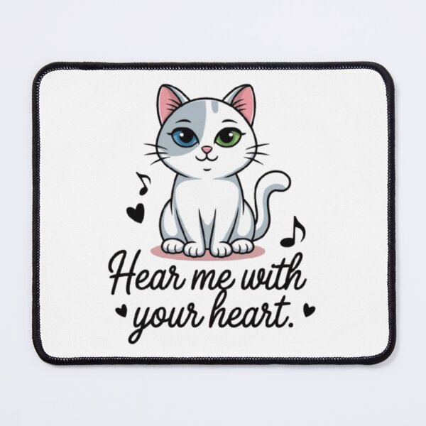 Item preview, Hear Me With Your Heart – Deaf Cat Inspiring Pet Design designed and sold by WGBTee.