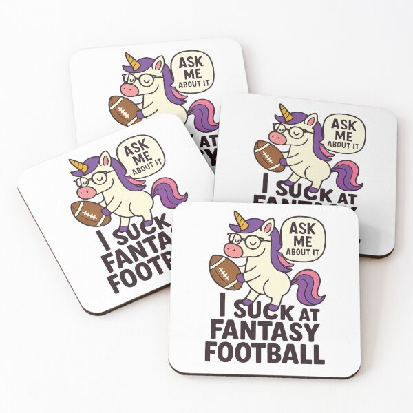 Item preview, I Suck at Fantasy Football Ask Me About It – Fantasy League Pun Unicorn loser designed and sold by LuxeGraphix.