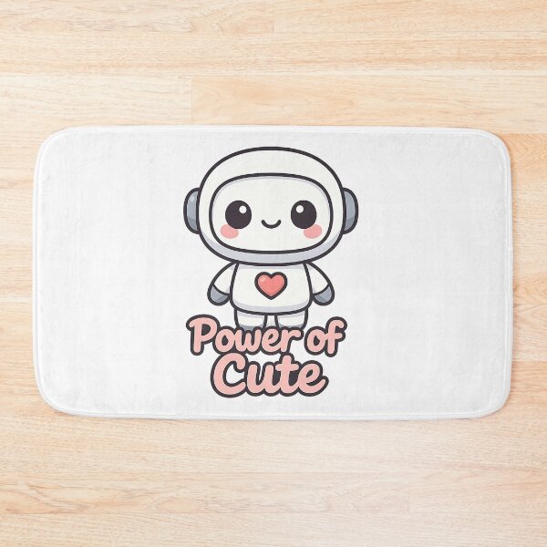 Item preview, Adorable Kawaii Robot with Heart – Power of Cute Quote designed and sold by BloomOfDesign.