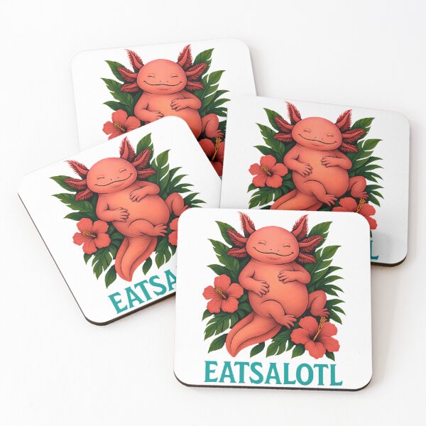 Item preview, Eatsalotl Cute Axolotl with Full Belly Funny Food Lover designed and sold by RockFireMerch.