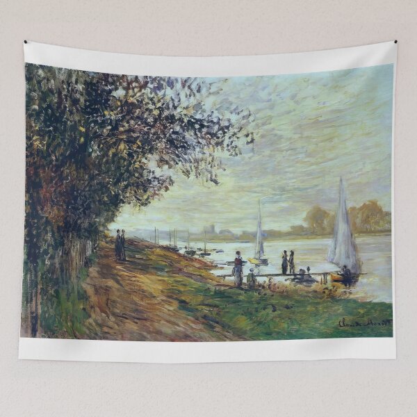 Item preview, The Riverbank at Petit Gennevilliers Sunset   1875 by Claude Monet designed and sold by GabyddAlessandr.
