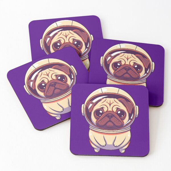Item preview, Kawaii Astronaut Pug - Space Explorer Dog designed and sold by Galtero.