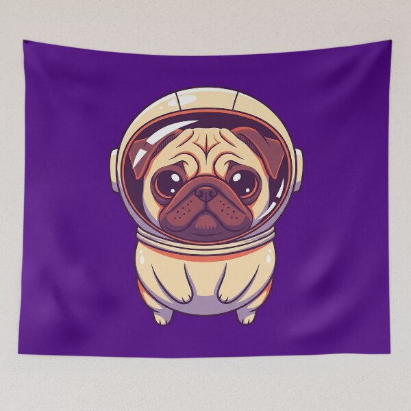Item preview, Kawaii Astronaut Pug - Space Explorer Dog designed and sold by Galtero.