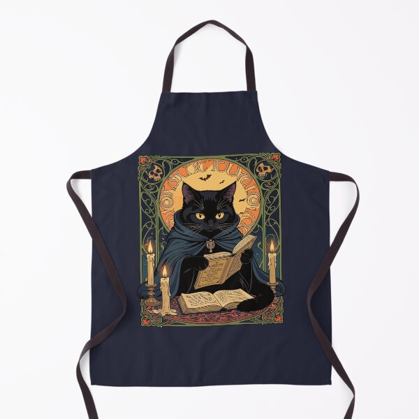 Item preview, Black Cat Reading A Book Of Solstice Spells designed and sold by taiche.