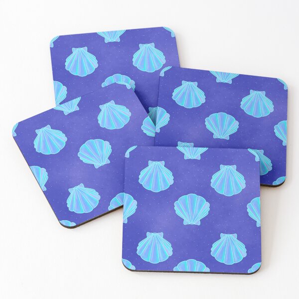 Item preview, Coastal Blue Shell Repeat Pattern designed and sold by Fern&Lantern.