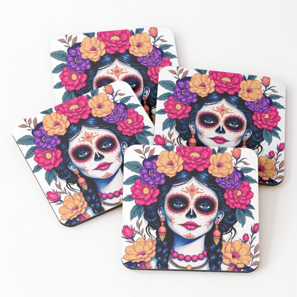 Item preview, Catrina with Flowers — Day of the Dead designed and sold by  Ojo de Lilith.