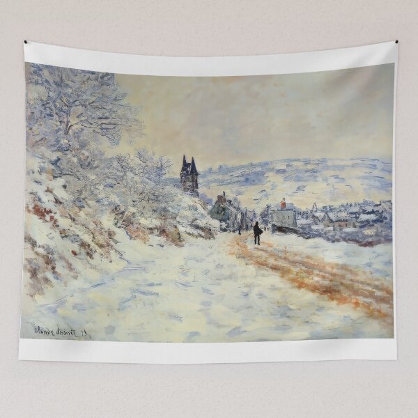 Item preview, The Road to Vertheuil Snow Effect   1879 by Claude Monet designed and sold by GabyddAlessandr.