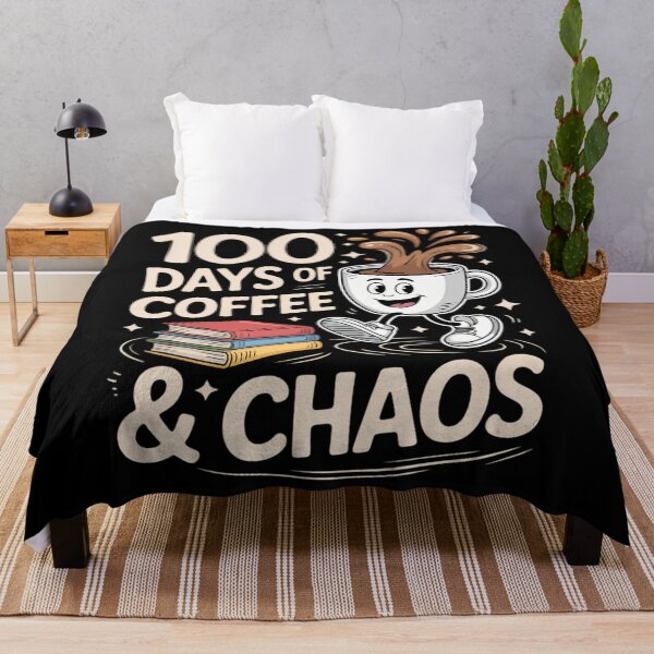 Item preview, 100 Days Of Coffee And Chaos 100th Day of School Teacher designed and sold by WalshDrawnLaugh.