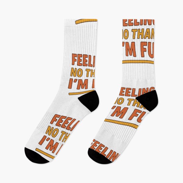 Item preview, Feelings? No Thanks, I'm Full – Funny Retro Quote Design designed and sold by BloomOfDesign.