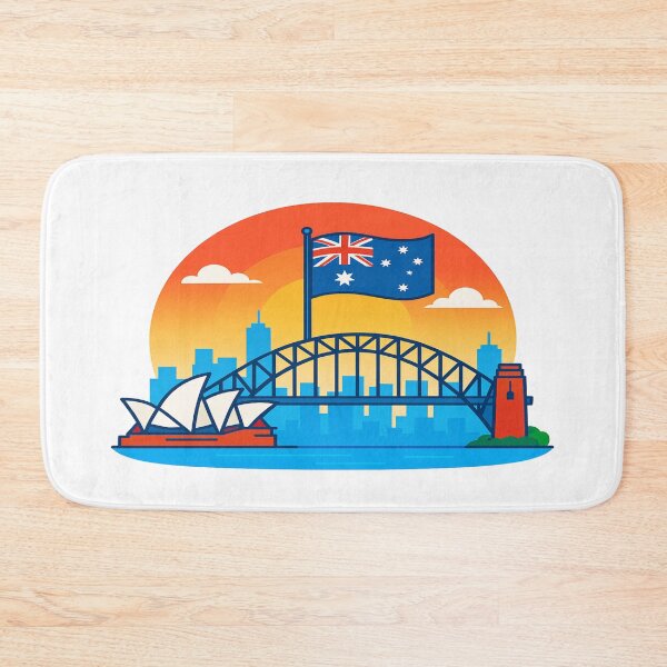 Item preview, Aussie Pride: Sydney Skyline with Australia Flag designed and sold by Globalcitytees.