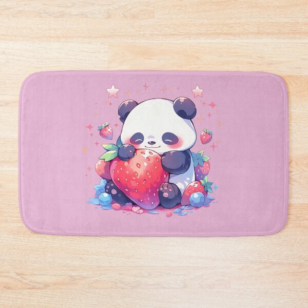 Item preview, Baby Panda eating strawberry designed and sold by WoollenLlama.