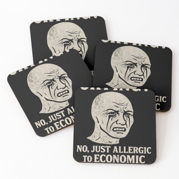 Item preview, Allergic to Economic Injustice – Crying Wage Slave Meme designed and sold by TeezyDezignes.