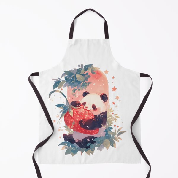 Item preview, Panda eating strawberry designed and sold by WoollenLlama.