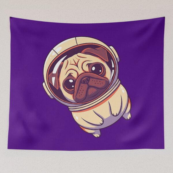 Item preview, Kawaii Astronaut Pug - Space Explorer Dog (Tilted) designed and sold by Galtero.