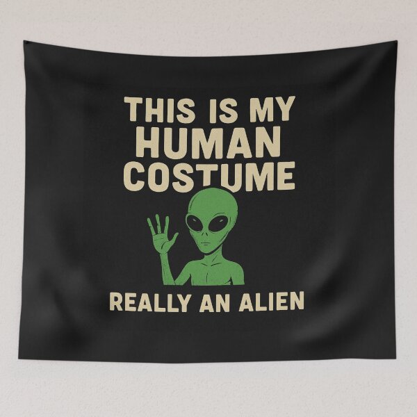 Item preview, Really an Alien – Funny Human Costume Halloween Tee designed and sold by BloomOfDesign.