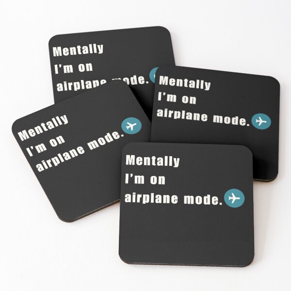 Item preview, Mentally I’m on Airplane Mode – Funny Introvert Quote Shirt for Mood & Digital Detox Days designed and sold by Thehatinthecat.