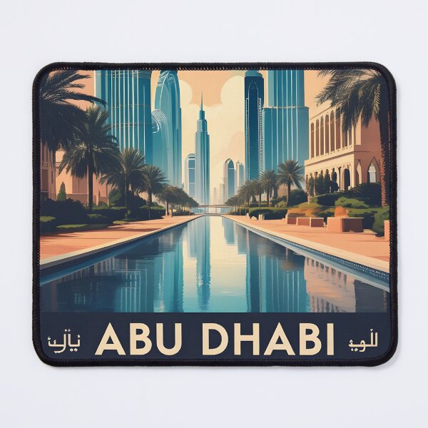 Item preview, Abu Dhabi Arab Emirates Vintage Travel Tourism Art designed and sold by TravelersGems.