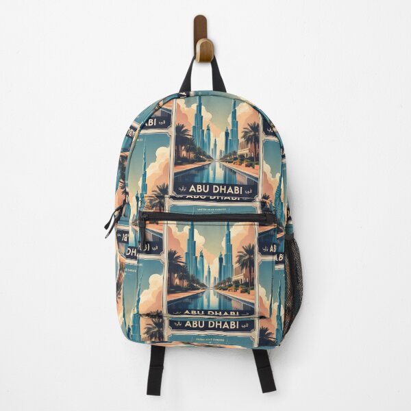 Item preview, Abu Dhabi Arab Emirates Vintage Travel Tourism Art designed and sold by TravelersGems.
