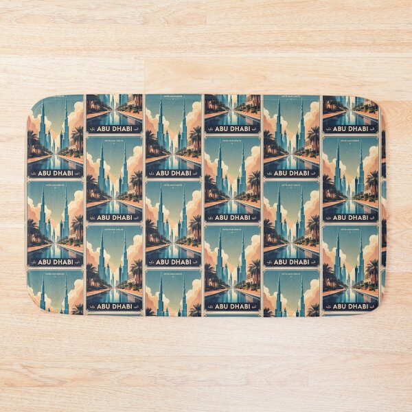 Item preview, Abu Dhabi Arab Emirates Vintage Travel Tourism Art designed and sold by TravelersGems.