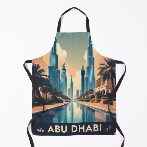 Item preview, Abu Dhabi Arab Emirates Vintage Travel Tourism Art designed and sold by TravelersGems.