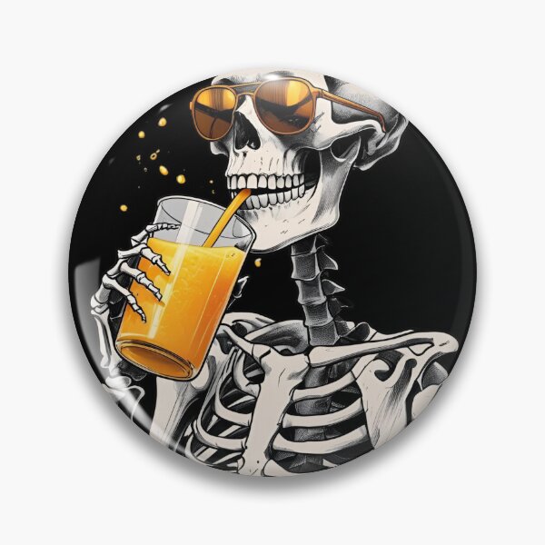Item preview, Chill Skeleton Drinking Orange Juice designed and sold by Art-Design-EM.