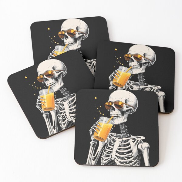 Item preview, Chill Skeleton Drinking Orange Juice designed and sold by Art-Design-EM.
