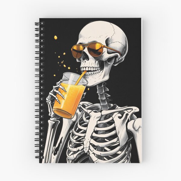 Item preview, Chill Skeleton Drinking Orange Juice designed and sold by Art-Design-EM.