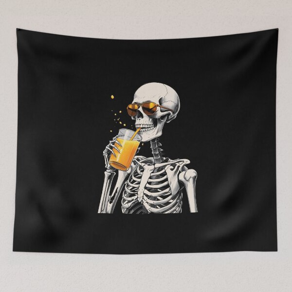 Item preview, Chill Skeleton Drinking Orange Juice designed and sold by Art-Design-EM.