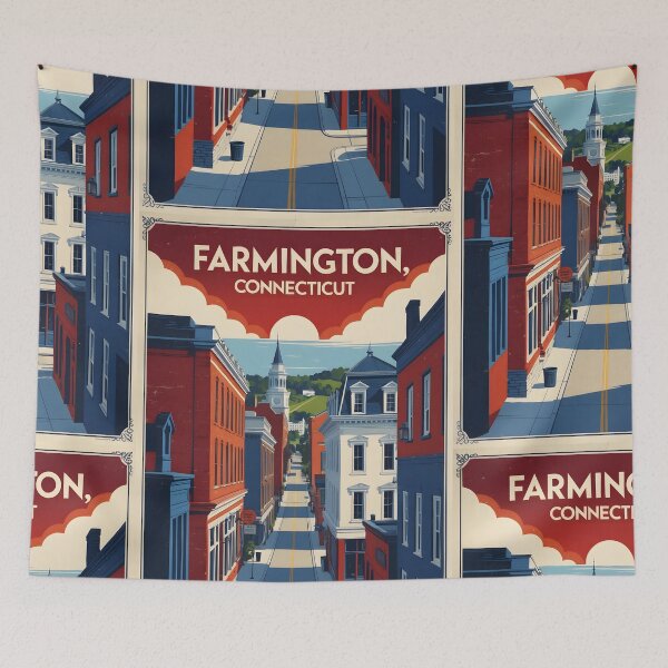 Item preview, Farmington Connecticut 1950s USA Vintage Travel Tourism designed and sold by TravelersGems.