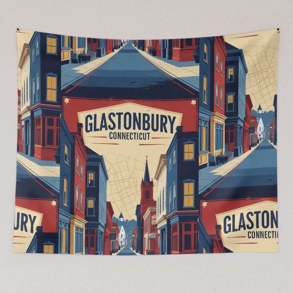 Item preview, Glastonbury Connecticut 1950s USA Vintage Travel Tourism designed and sold by TravelersGems.
