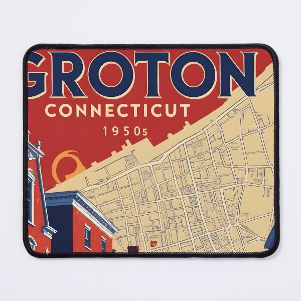 Item preview, Groton Connecticut 1950s USA Vintage Travel Tourism designed and sold by TravelersGems.