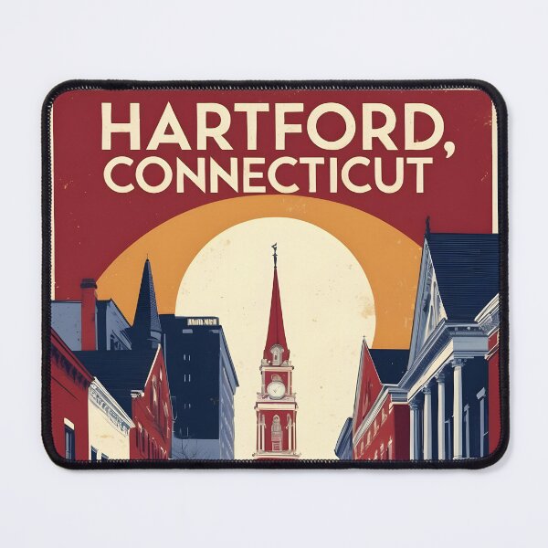 Item preview, Hartford Connecticut 1950s USA Vintage Travel Tourism designed and sold by TravelersGems.