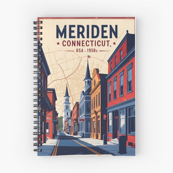 Item preview, Meriden Connecticut 1950s USA Vintage Travel Tourism designed and sold by TravelersGems.